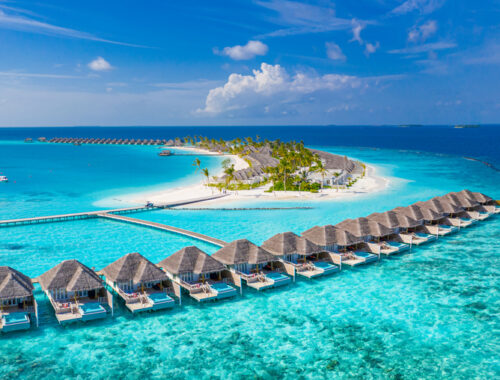 Maldives overwater bungalows
