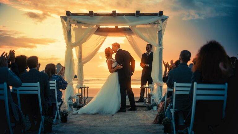 Island Destination sunset wedding